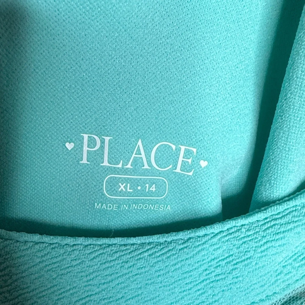 NWOT The Children’s Place Sleeveless Aqua Kids Skater Dress Size XL 14